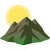 🌄 sunrise over mountains display on JoyPixels