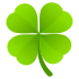 🍀 four leaf clover display on JoyPixels