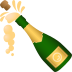 🍾 bottle with popping cork display on JoyPixels