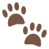 🐾 paw prints display on JoyPixels