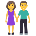 👫 woman and man holding hands display on JoyPixels