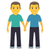 👬 men holding hands display on JoyPixels