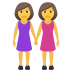 👭 women holding hands display on JoyPixels