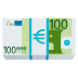 💶 euro banknote display on JoyPixels