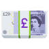 💷 pound banknote display on JoyPixels