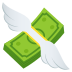 💸 money with wings display on JoyPixels