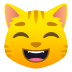 😸 grinning cat with smiling eyes display on JoyPixels