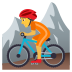 🚵 person mountain biking display on JoyPixels