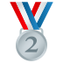 🥈 2nd place medal display on JoyPixels