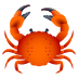 🦀 crab display on JoyPixels