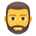 🧔 person: beard display on JoyPixels