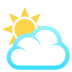 ⛅ sun behind cloud display on JoyPixels