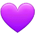 💜 purple heart display on Samsung