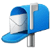 📬 open mailbox with raised flag display on Samsung