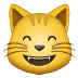 😸 grinning cat with smiling eyes display on Samsung