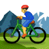 🚵 person mountain biking display on Samsung