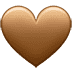 🤎 brown heart display on Samsung