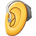 🦻 ear with hearing aid display on Samsung