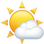 🌤️ sun behind small cloud display on Slack