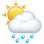 🌦️ sun behind rain cloud display on Slack