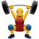 🏋️‍♂️ man lifting weights display on Slack