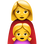 👩‍👧 family: woman, girl display on Slack