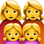 👩‍👩‍👧‍👧 family: woman, woman, girl, girl display on Slack