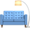 🛋️ couch and lamp display on Slack