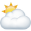 ⛅ sun behind cloud display on Slack