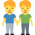 👬 men holding hands display on Twitter