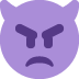 👿 angry face with horns display on Twitter