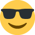 😎 smiling face with sunglasses display on Twitter