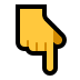 👇 backhand index pointing down display on Windows
