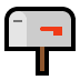 📪 closed mailbox with lowered flag display on Windows