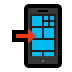 📲 mobile phone with arrow display on Windows