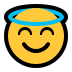 😇 smiling face with halo display on Windows